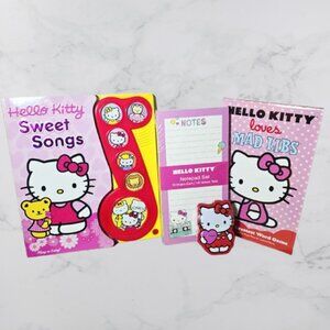 Hello Kitty Stationery & Books Lot Mad Libs Sound Book Notepads Candy Tin Sanrio